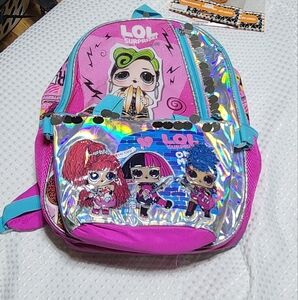 LOL SURPRISE EUC 2 PIECE BACKPACK PURSE BAG